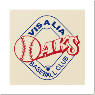 Defunct Visalia Oaks Minor League Baseball 1991 Posters and Art